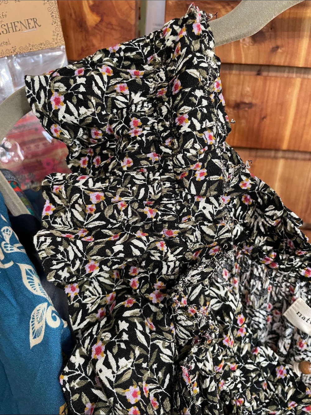 NATURAL LIFE Havana Nights Black Floral Ruffle-Tie Maxi Dress - Picture 10 of 17